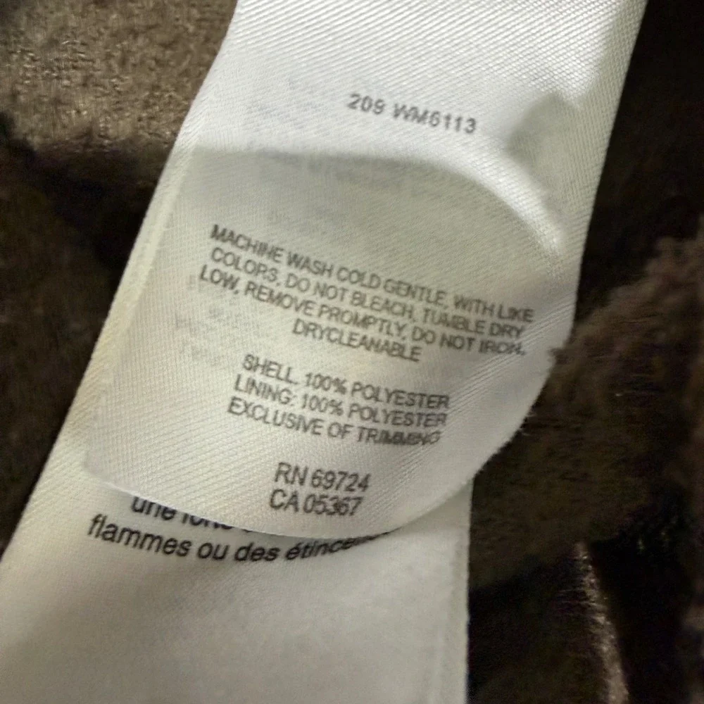 Columbia Mens Brown Full Zip Fleece Jacket Mock Neck WM6113 Size Medium‎